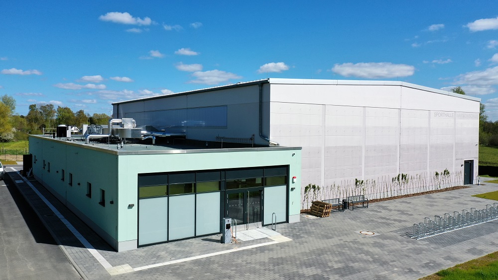 Neubau 2-Feld-Schulsporthalle - Holzdamm in Papendorf