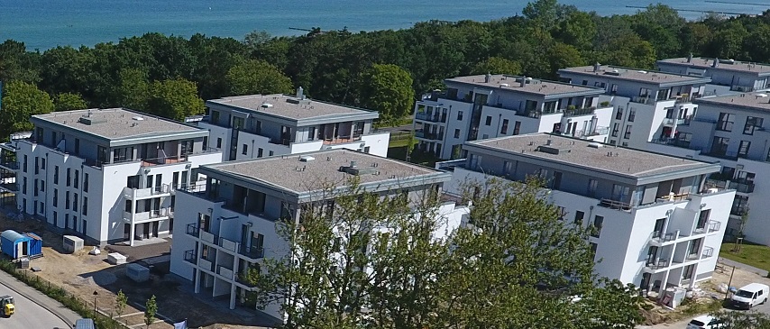 Neubau von 4 MFH mit 60 WE Dünenquartier WA1 in Warnemünde